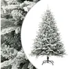 Image de vidaXL Sapin de Noël artificiel à flocons de neige Vert 210 cm PVC/PE
