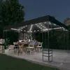 Image de vidaXL Tonnelle avec guirlande lumineuse à LED 3x4 m Anthracite