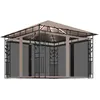 Image de vidaXL Vidaxl Tonnelle Avec Moustiquaire Et Lumières Led 3x3x2,73 M Taupe