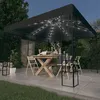 Image de vidaXL Tonnelle avec guirlande lumineuse à LED 3x3 m Anthracite
