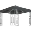 Image de Vidaxl Tonnelle Avec Guirlande Lumineuse Ã Led 3x3 M Anthracite Tissu