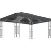 Image de Vidaxl Tonnelle Avec Guirlande Lumineuse Ã Led 3x4 M Anthracite Tissu