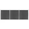 Image de vidaXL Ensemble de panneau de clôture WPC 526x186 cm Noir