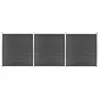 Image de vidaXL vidaXL Ensemble de panneau de clôture WPC 526x186 cm Noir