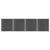 Image de vidaXL Ensemble de panneau de clôture WPC 699x186 cm Noir3070431