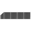 Image de vidaXL Ensemble de panneau de clÃ´ture WPC 792x(105-186) cm Noir