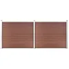 Image de vidaXL Ensemble de panneau de clôture WPC 353x146 cm Marron