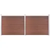Image de vidaXL Ensemble de panneau de clÃ´ture WPC 353x146 cm Marron