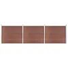 Image de vidaXL Ensemble de panneau de clôture WPC 526x146 cm Marron 3070452