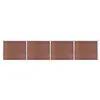 Image de vidaXL Ensemble de panneau de clôture WPC 699x146 cm Marron