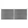 Image de vidaXL Ensemble de panneau de clôture WPC 353x146 cm Gris