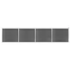 Image de vidaXL Ensemble de panneau de clôture WPC 699x146 cm Noir