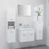Image de vidaXL Ensemble de meubles de salle de bain Blanc Bois d'ingénierie3070910