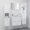Image de vidaXL Ensemble de meubles de salle de bain Blanc Bois d'ingÃ©nierie