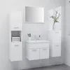 Image de vidaXL Ensemble de meubles de salle de bain Blanc Aggloméré3071090