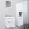 Image de vidaXL Ensemble de meubles de salle de bain Blanc Aggloméré