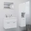 Image de vidaXL Ensemble de meubles de salle de bain Blanc Aggloméré