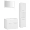 Image de vidaXL Ensemble de meubles de salle de bain Blanc AgglomÃ©rÃ©