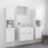 Image de vidaXL Ensemble de meubles de salle de bain Blanc AgglomÃ©rÃ©