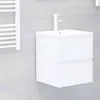 Image de vidaXL Armoire d'évier avec lavabo intégré Blanc Aggloméré3071531