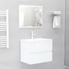 Image de vidaXL Ensemble de meubles de salle de bain blanc bois d'ingénierie3071585