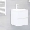 Image de vidaXL Vidaxl Armoire D'évier Avec Lavabo Intégré Blanc Aggloméré