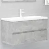 Image de vidaXL Armoire d'évier et lavabo intégré gris béton bois d'ingénierie3071652