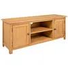Image de vidaXL Meuble TV 110x35x44 cm Bois de chêne massif327434