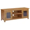 Image de Vidaxl Meuble Tv 110x35x44 Cm Bois De ChÃªne Massif