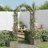 Image de vidaXL Pergola de jardin avec jardinière Gris Bois pin massif316392