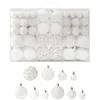 Image de vidaXL Ensemble de boules de Noël 100 pcs Blanc