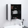 Image de vidaXL Armoire à miroir de salle de bain 60x15x75 cm MDF Anthracite