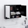 Image de vidaXL Armoire à miroir de salle de bain 80x15x60 cm MDF anthracite