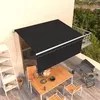 Image de vidaXL Auvent manuel rétractable avec store 3x2,5 m Anthracite