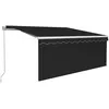Image de vidaXL Vidaxl Auvent Manuel Rétractable Avec Store Et Led 3x2,5 M Anthracite