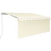 Image de vidaXL Auvent Rétractable Manuel Avec Store 3,5x2,5 M Crème Vidaxl