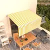 Image de vidaXL Auvent rétractable manuel avec store 3,5x2,5 m Jaune et blanc 3069278