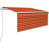 Image de vidaXL Vidaxl Auvent Rétractable Automatique Store 3,5x2,5 M Orange Et Marron