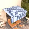 Image de vidaXL Auvent automatique rétractable avec store 4,5x3 m Bleu et blanc
