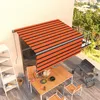Image de Vidaxl Auvent RÃ©tractable Manuel Avec Store 3,5x2,5 M Orange Et Marron