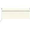 Image de vidaXL Vidaxl Auvent Manuel Rétractable Avec Store Et Led 4x3m Crème