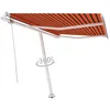 Image de vidaXL Vidaxl Auvent Automatique Sur Pied 300x250 Cm Orange/Marron