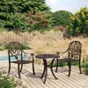 Image de vidaXL Ensemble de bistro 3 pcs Aluminium coulé Bronze