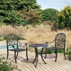 Image de vidaXL Ensemble de bistro 3 pcs Aluminium coulé Noir3070566