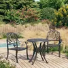 Image de vidaXL Ensemble de bistro 3 pcs Aluminium coulÃ© Noir