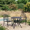 Image de vidaXL Ensemble de bistro 3 pcs Aluminium coulÃ© Noir