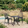 Image de vidaXL Ensemble de bistro 3 pcs Aluminium coulÃ© Noir