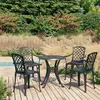 Image de vidaXL Ensemble de bistro 5 pcs Aluminium coulé Noir