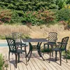 Image de vidaXL Ensemble de bistro 5 pcs Aluminium coulé Noir