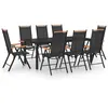 Image de Vidaxl Ensemble De Salle Ã Manger De Jardin 9 Pcs Aluminium Noir